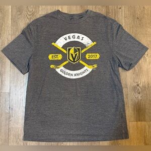 Fanatics ‘Distressed’ Style Vegas Golden Knights Gray T-Shirt, Men’s Large